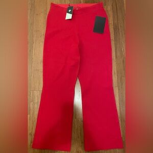 Tuckernuck Pants NWT Red Thick Knit Ankle Flare Stretch Pull On Casual Career L